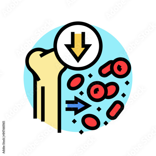 aplastic anemia disease color icon vector. aplastic anemia disease sign. isolated symbol illustration