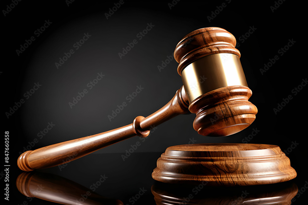 Judge's Gavel over black background Judge's Gavel over black background