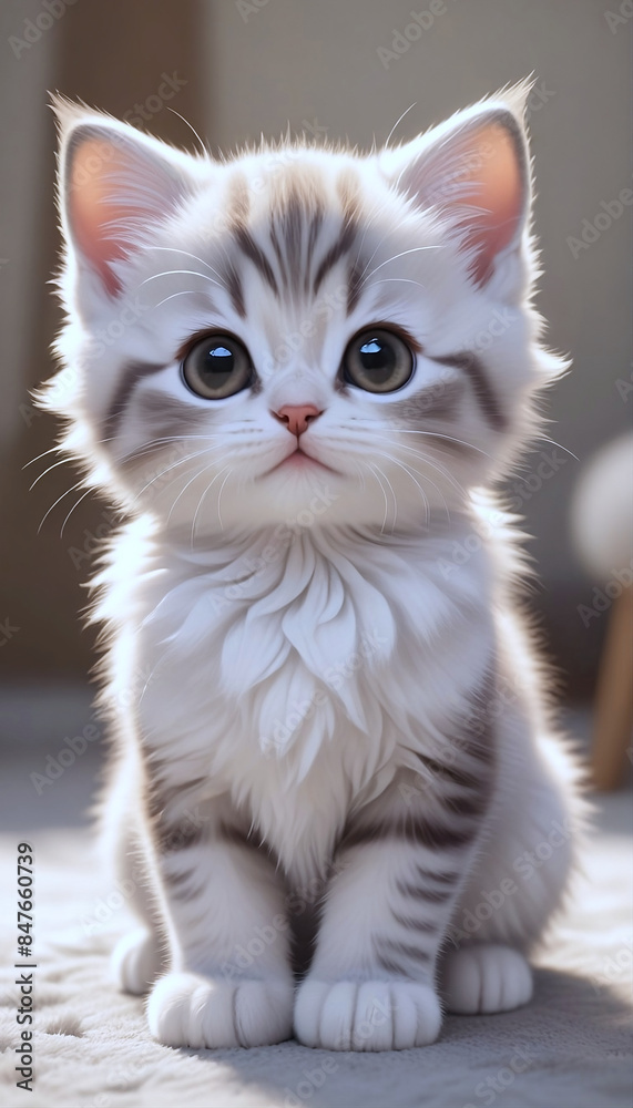 A cute tiny baby cat. A cute tiny baby cat.