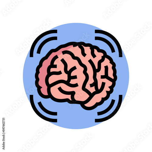 concussions household injury accident color icon vector. concussions household injury accident sign. isolated symbol illustration