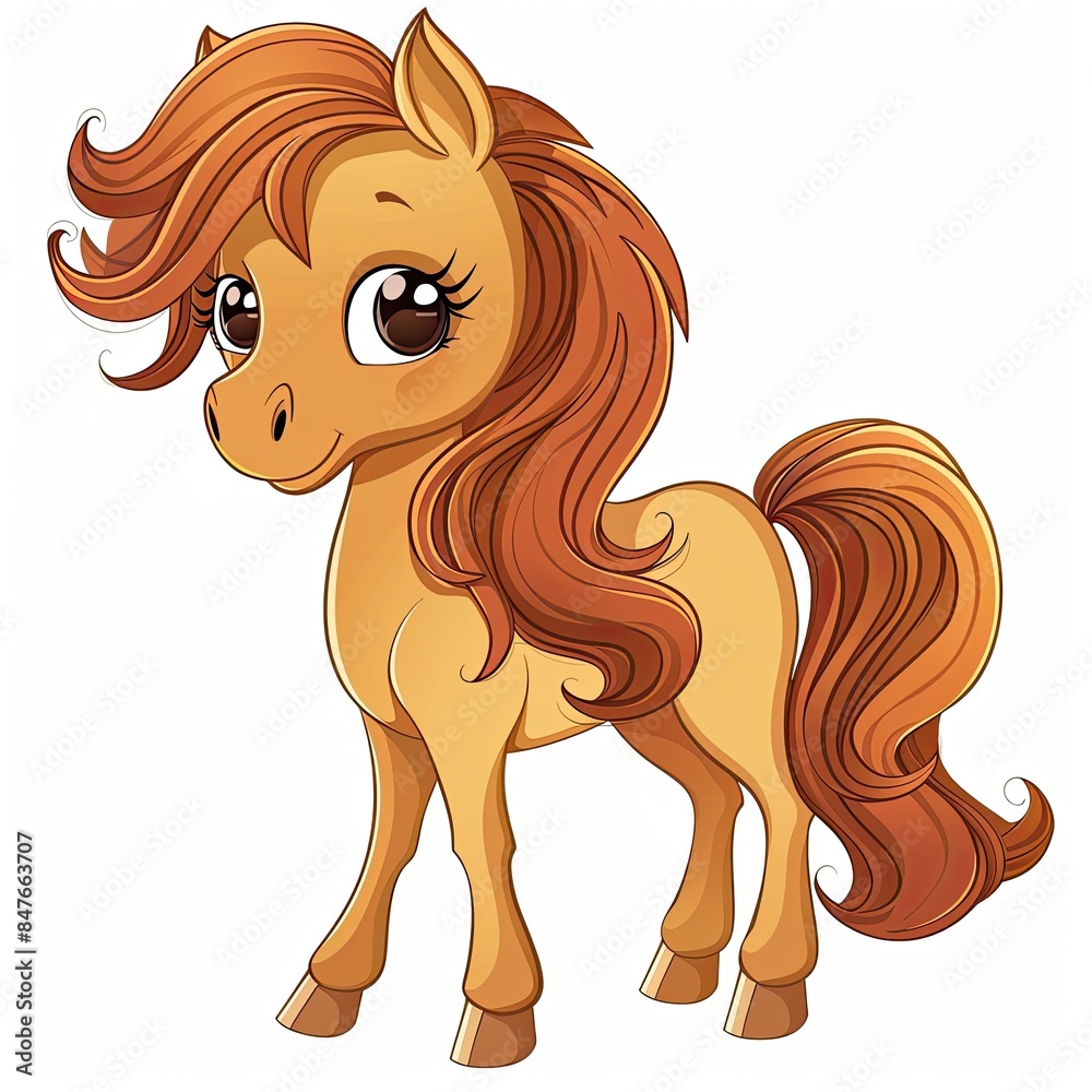 Cheerful Cartoon Horse Character Cheerful Cartoon Horse Character