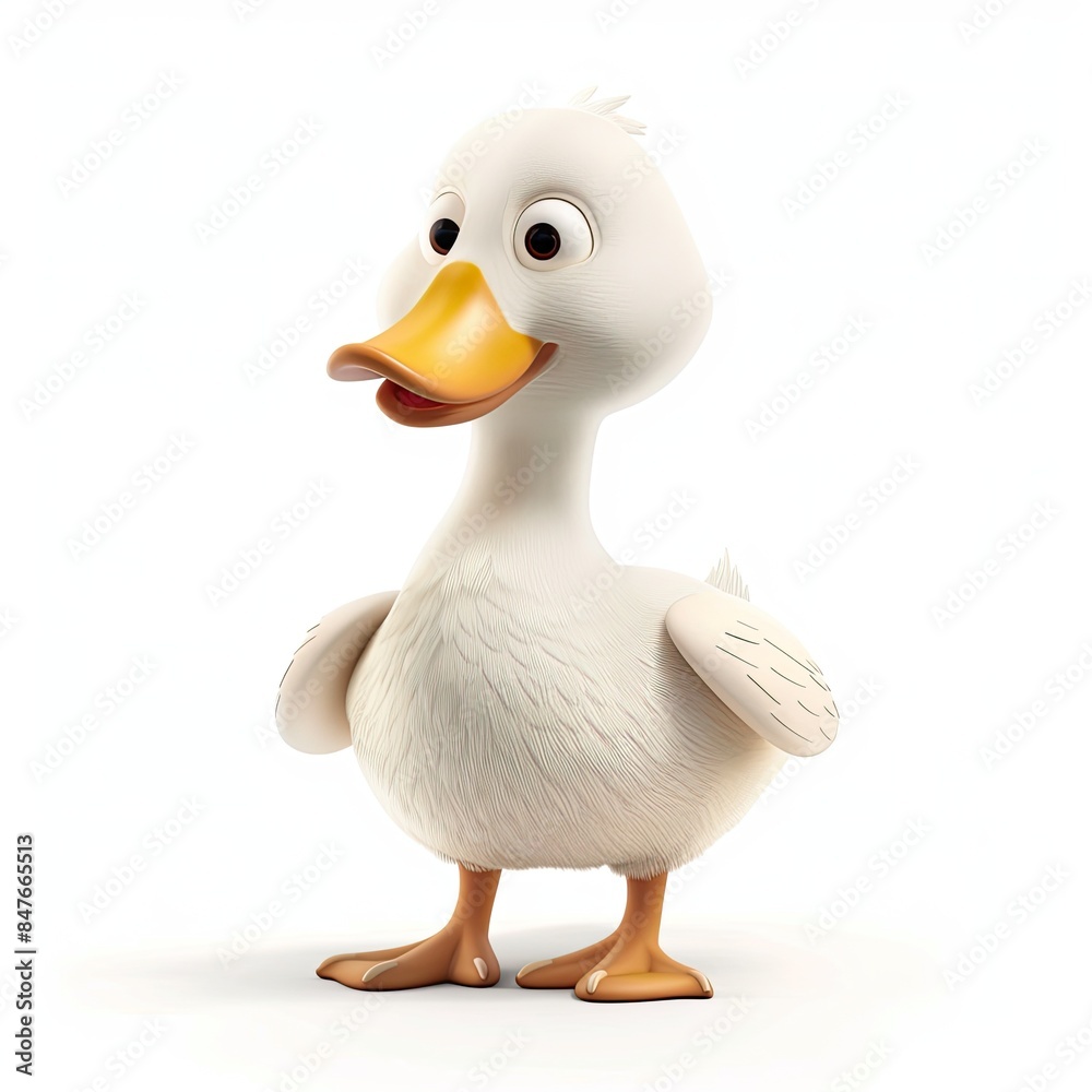 Smiling White Duck Illustration Smiling White Duck Illustration