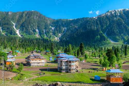 Arang Kel is a village and tourist spot in the Neelam valley of Azad Kashmir. It is located on the hilltop above Kel at an altitude of 8,379 feet