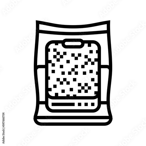 granules wood pellets line icon vector. granules wood pellets sign. isolated contour symbol black illustration