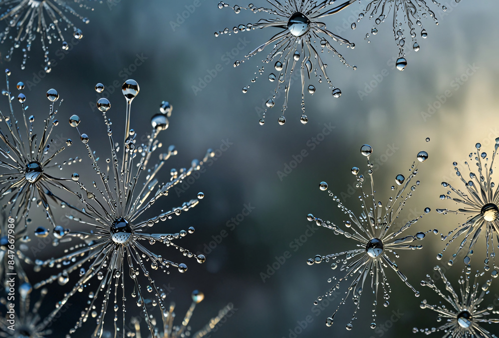 Obraz premium water droplet in nature