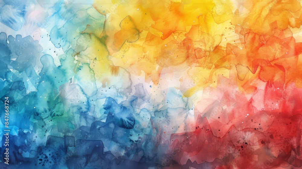 Watercolor brush background illustration generated by ai