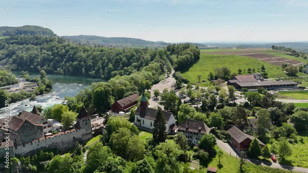 Rheinfall Schaffhausen - Hovering Drone Shot Rheinfall Schaffhausen - Hovering Drone Shot