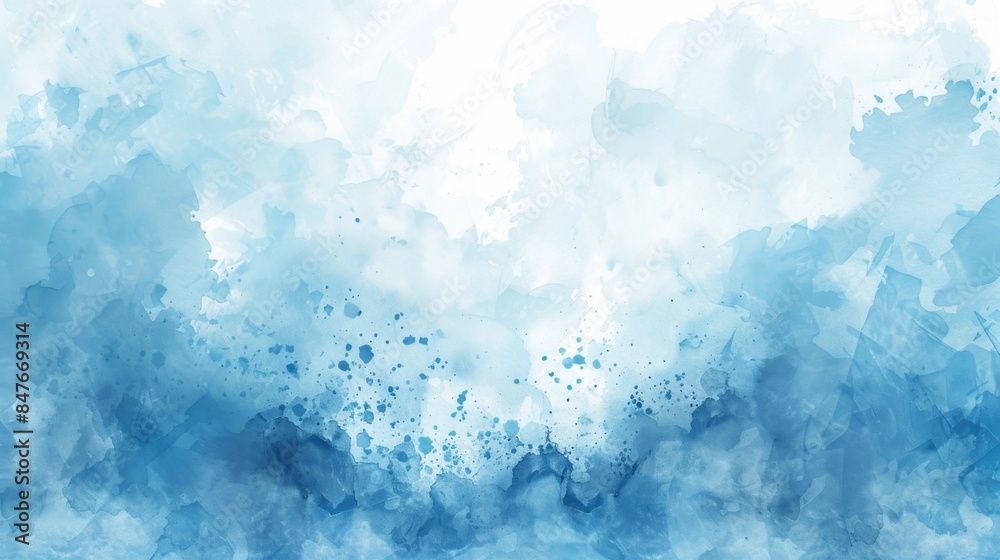 Watercolor blue brush background illustration generated by ai Watercolor blue brush background illustration generated by ai