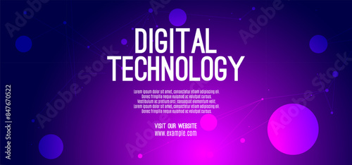 Abstract digital technology futuristic circuit blue purple background, Cyber science tech, Innovation communication future, Ai big data, internet network connection, Cloud hi-tech illustration vector