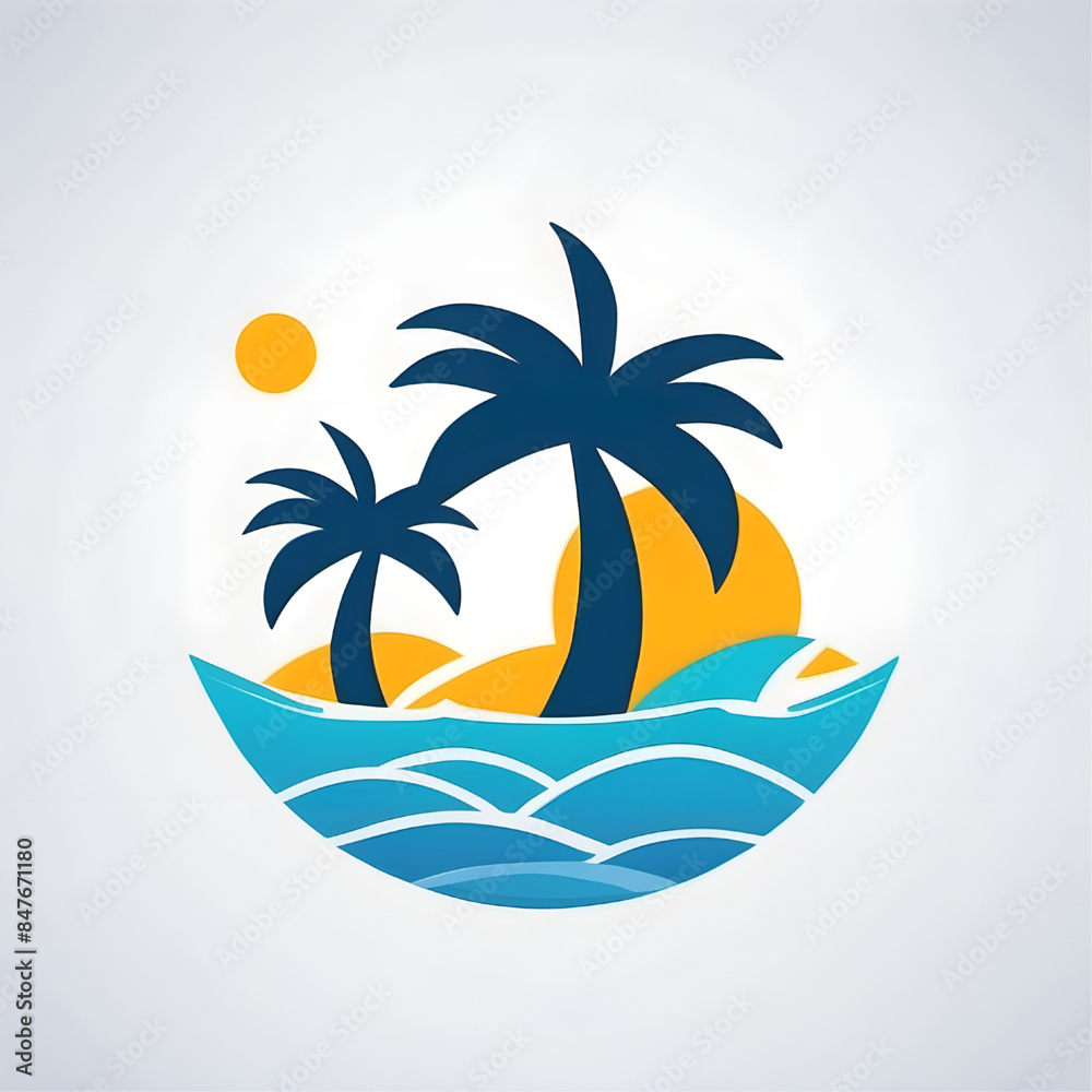summer beach icon isolated on white background, vector ready for design summer beach icon isolated on white background, vector ready for design