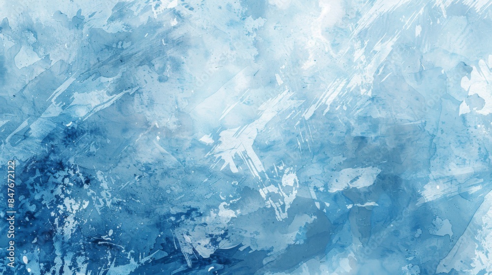 Watercolor blue brush background illustration generated by ai Watercolor blue brush background illustration generated by ai