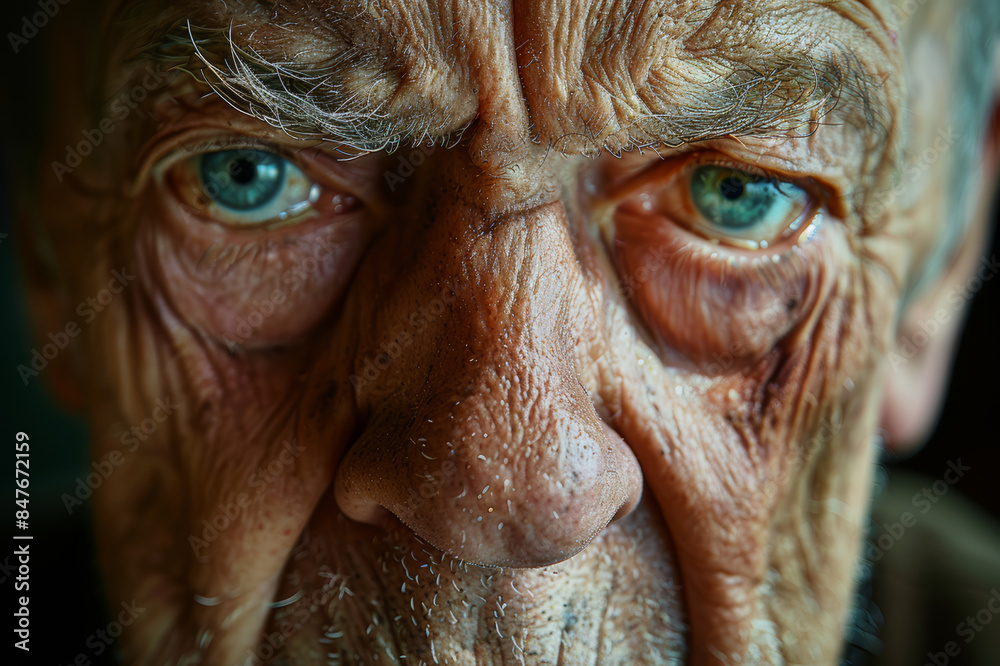 A detailed portrait of a person with a disgusted expression, highlighting a wrinkled nose and pursed lips, capturing raw and genuine emotion.. AI generated. A detailed portrait of a person with a disgusted expression, highlighting a wrinkled nose and pursed lips, capturing raw and genuine emotion.. AI generated.