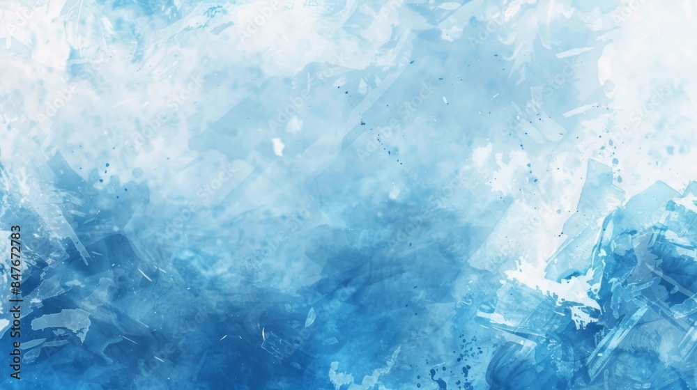 Fototapeta premium Watercolor blue brush background illustration generated by ai