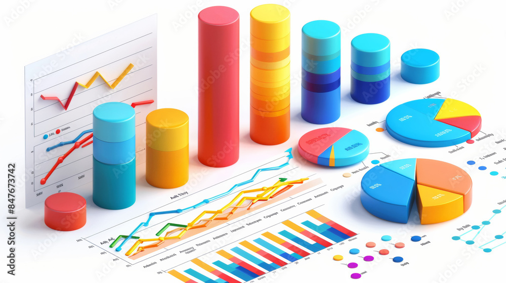 Obraz premium Business statistics, numbers and reports, cost, capital, sales, profit.