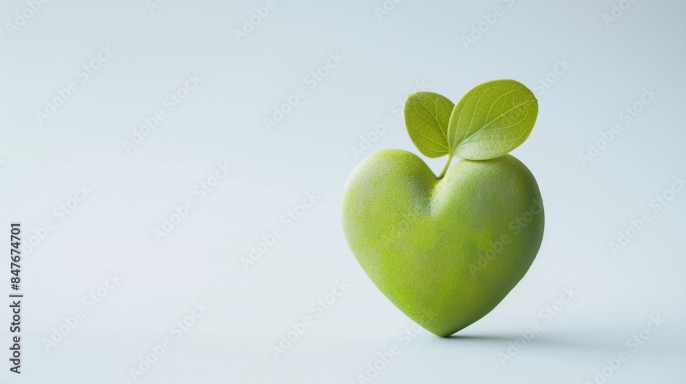 Obraz premium Heart emojis: Tiny symbols of big emotions green heart
