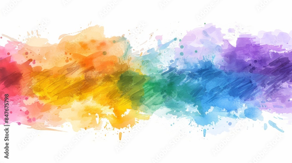 Watercolor brush background illustration generated by ai