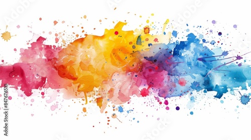 Watercolor brush background illustration generated by ai