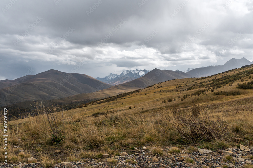 Road to Dzhyly Su. Caucasus mountains. Jilly-Su region. Kabardino-Balkaria Reublic. Road to Dzhyly Su. Caucasus mountains. Jilly-Su region. Kabardino-Balkaria Reublic.