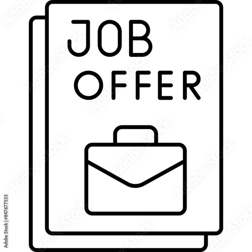 Job offer vector icon in line style 