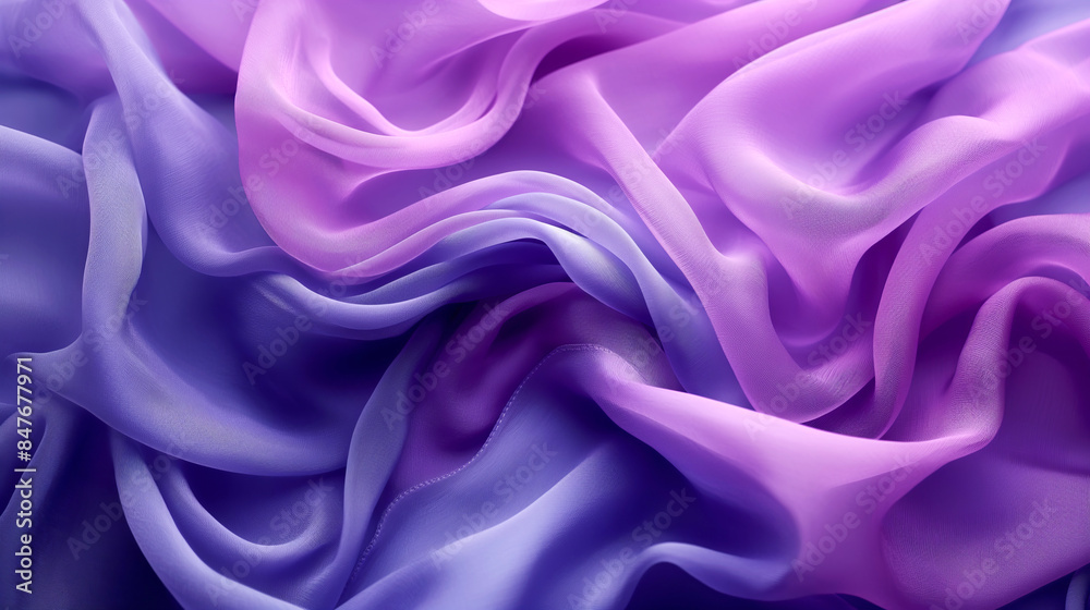 Obraz premium Delicate violet transparent fabric. Abstract background
