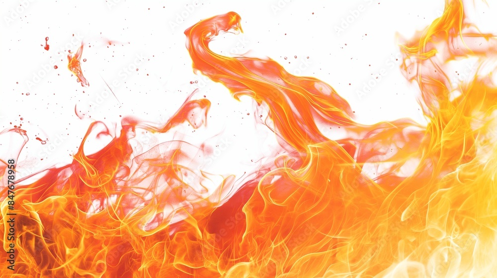 fire on white background fire on white background