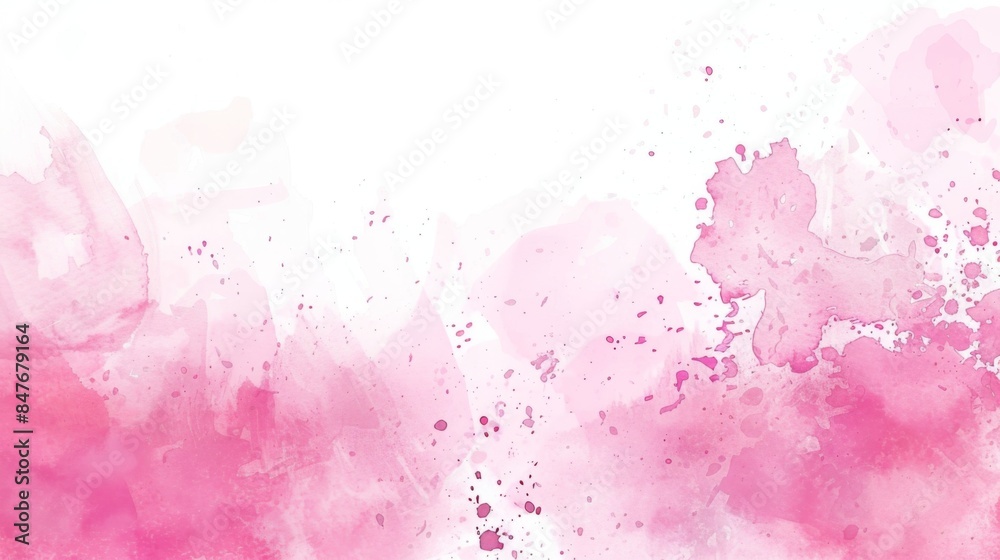 Obraz premium Watercolor brush pink background illustration generated by ai