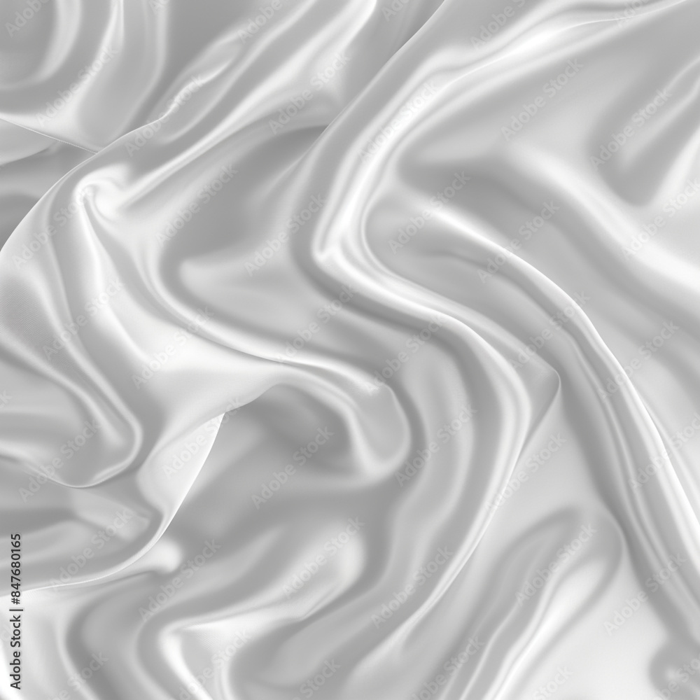 Obraz premium luxury white wavy silk.