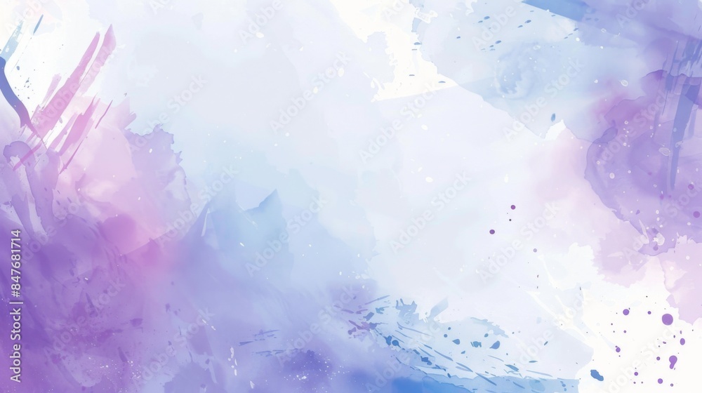 Fototapeta premium Watercolor brush purple background illustration generated by ai