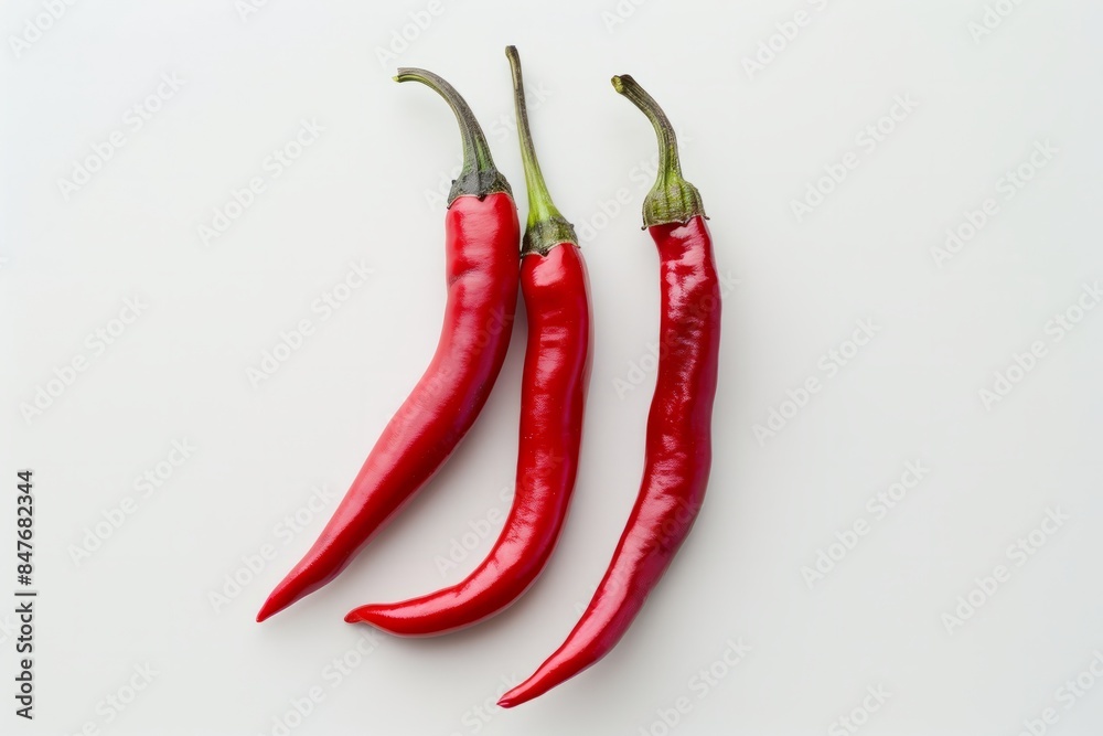 Red chlili or chilli cayenne pepper isolated on white background Red chlili or chilli cayenne pepper isolated on white background