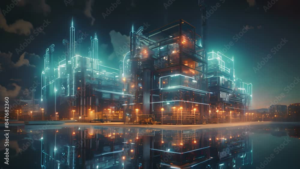 factory use clean energy, industrial, factory, pollution, technology ...
