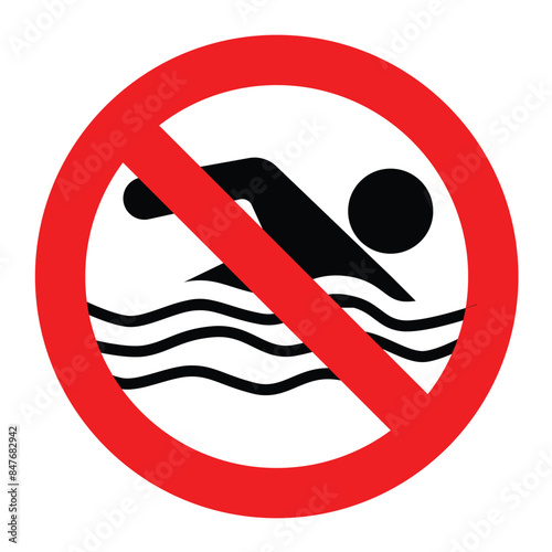 do not swim no swimming sign forbidden