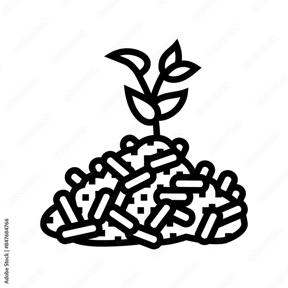 eco friendly wood pellets line icon vector. eco friendly wood pellets sign. isolated contour symbol black illustration eco friendly wood pellets line icon vector. eco friendly wood pellets sign. isolated contour symbol black illustration
