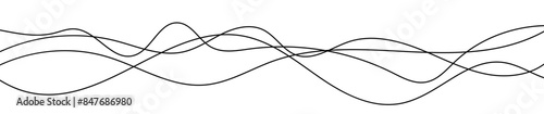 Thin curved wavy lines