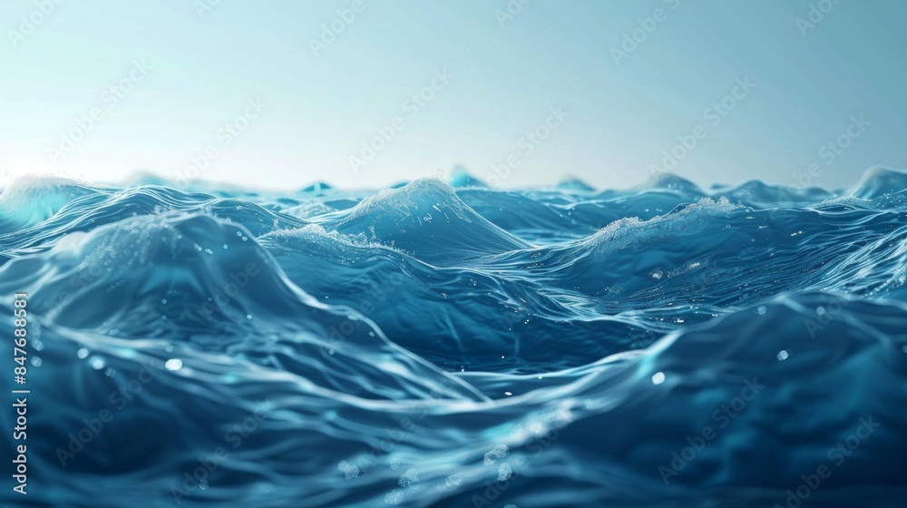 Sea ocean wave background illustration generated by ai