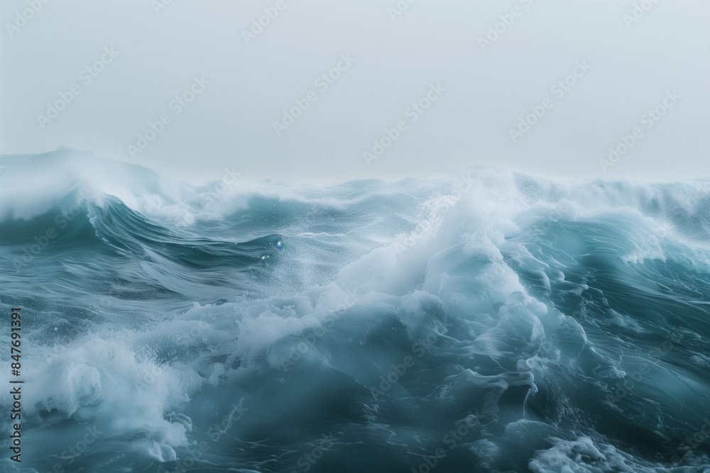 Fototapeta premium Close-Up of Powerful Ocean Waves