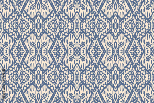 Seamless ethnic design, ikat art. beautiful hand drawn Design for textile and printingEthnic pattern.beautiful pattern. folk embroidery,bohemian style, abstract art	