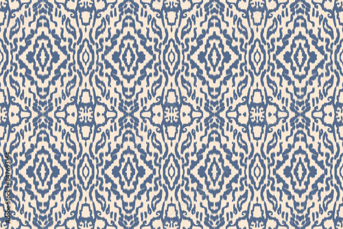 Seamless ethnic design, ikat art. beautiful hand drawn Design for textile and printingEthnic pattern.beautiful pattern. folk embroidery,bohemian style, abstract art	
