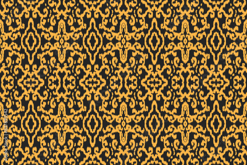 Seamless ethnic design, ikat art. beautiful hand drawn Design for textile and printingEthnic pattern.beautiful pattern. folk embroidery,bohemian style, abstract art	