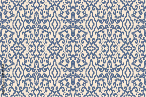 Seamless ethnic design, ikat art. beautiful hand drawn Design for textile and printingEthnic pattern.beautiful pattern. folk embroidery,bohemian style, abstract art	