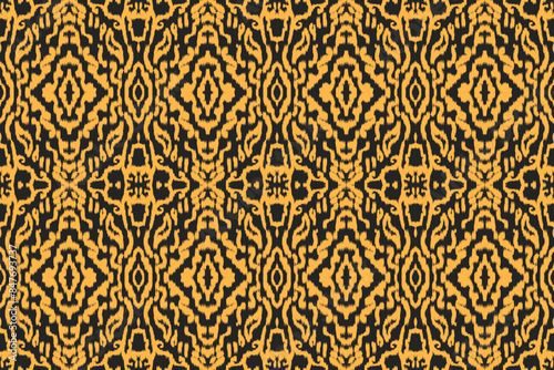 Seamless ethnic design, ikat art. beautiful hand drawn Design for textile and printingEthnic pattern.beautiful pattern. folk embroidery,bohemian style, abstract art	