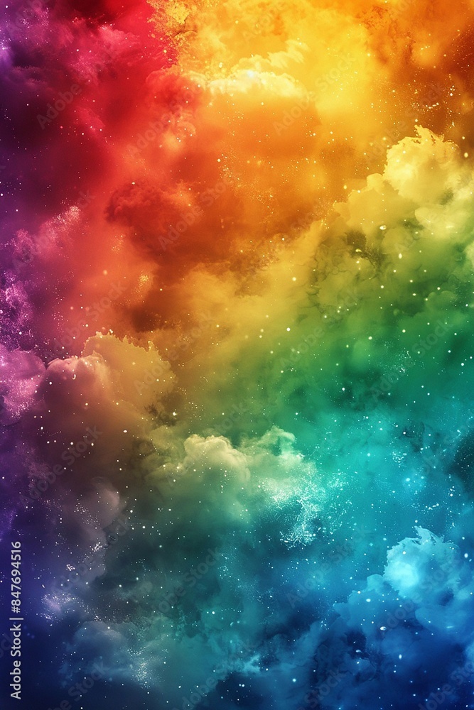 Naklejka premium Radiant rainbow background symbolizing LGBTQ pride, filled with bright hues and positive energy