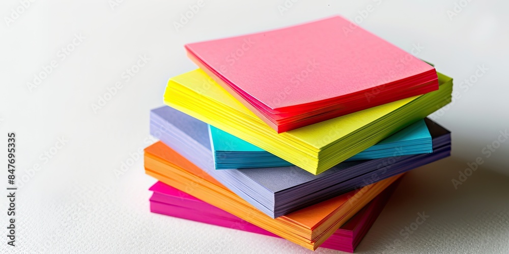 Stacked Multicolored Transparent Sheets Stacked Multicolored Transparent Sheets