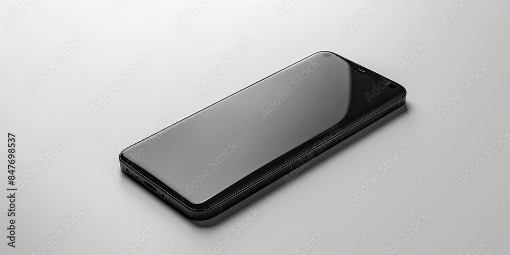 Modern Smartphone on Plain Background Modern Smartphone on Plain Background