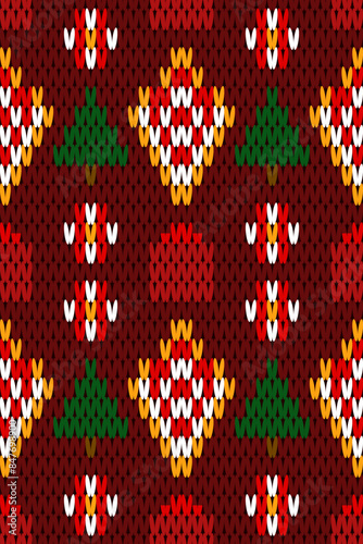 Textile ethnic geometric Ikat cross stitch knitted oriental patten. Fabric texture embroidery geometry boho cross stitch pixel art seamless pattern. 