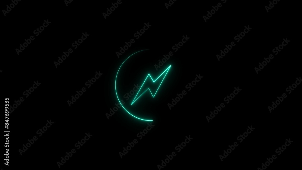 Abstract beautiful neon bright charging turquoise color illustration. Turquoise color circle black background 4k illustration. Abstract beautiful neon bright charging turquoise color illustration. Turquoise color circle black background 4k illustration.