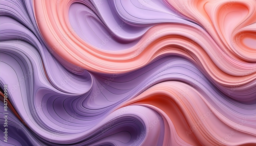 Fototapeta premium Colorful Curves: Abstract Liquid Marbel