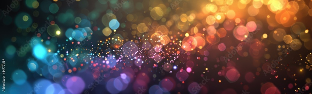Brightly colored lights bokeh background