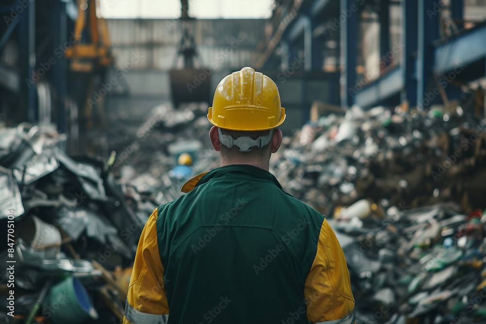 Generative AI, sorting garbage conceptual picture, social responsibility, civil cleaning service Generative AI, sorting garbage conceptual picture, social responsibility, civil cleaning service