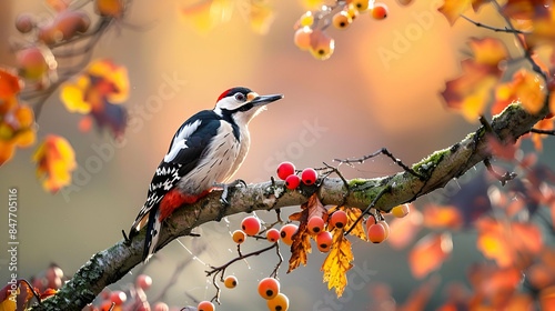 bird in autumn photo