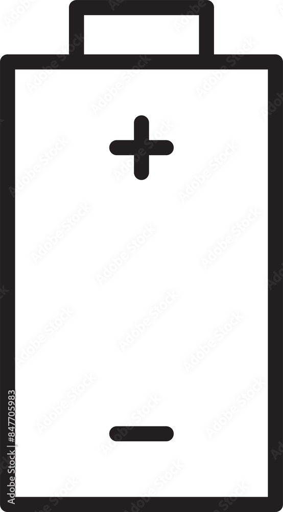 Fototapeta premium Battery Line Icon